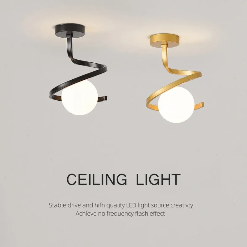 TwistShine | Lysende Loftlampe