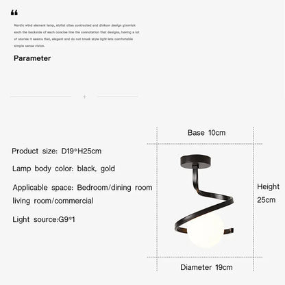 TwistShine | Lysende Loftlampe