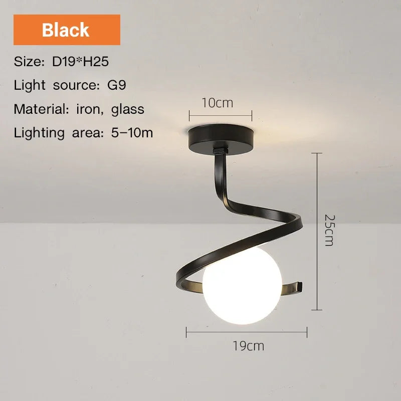 TwistShine | Lysende Loftlampe