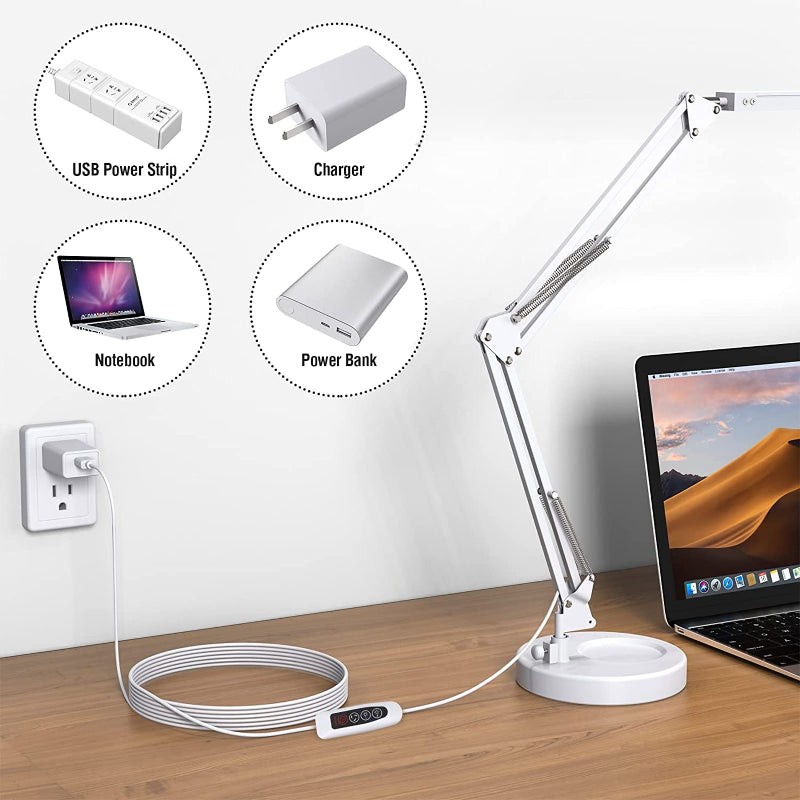 VersaLite | Justerbar LED-lampe med Klemme og Roterende Arm