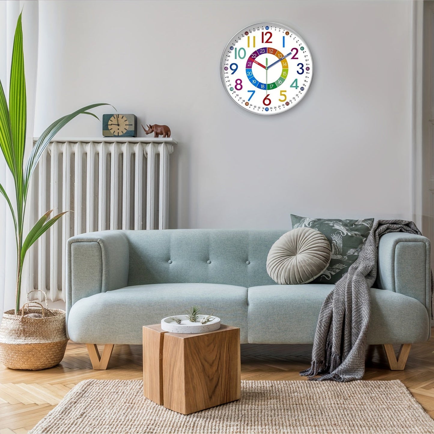 VibrantClock | Moderne Farverig Vægklokke