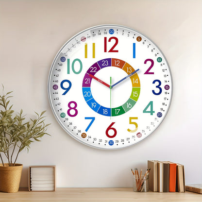 VibrantClock | Moderne Farverig Vægklokke