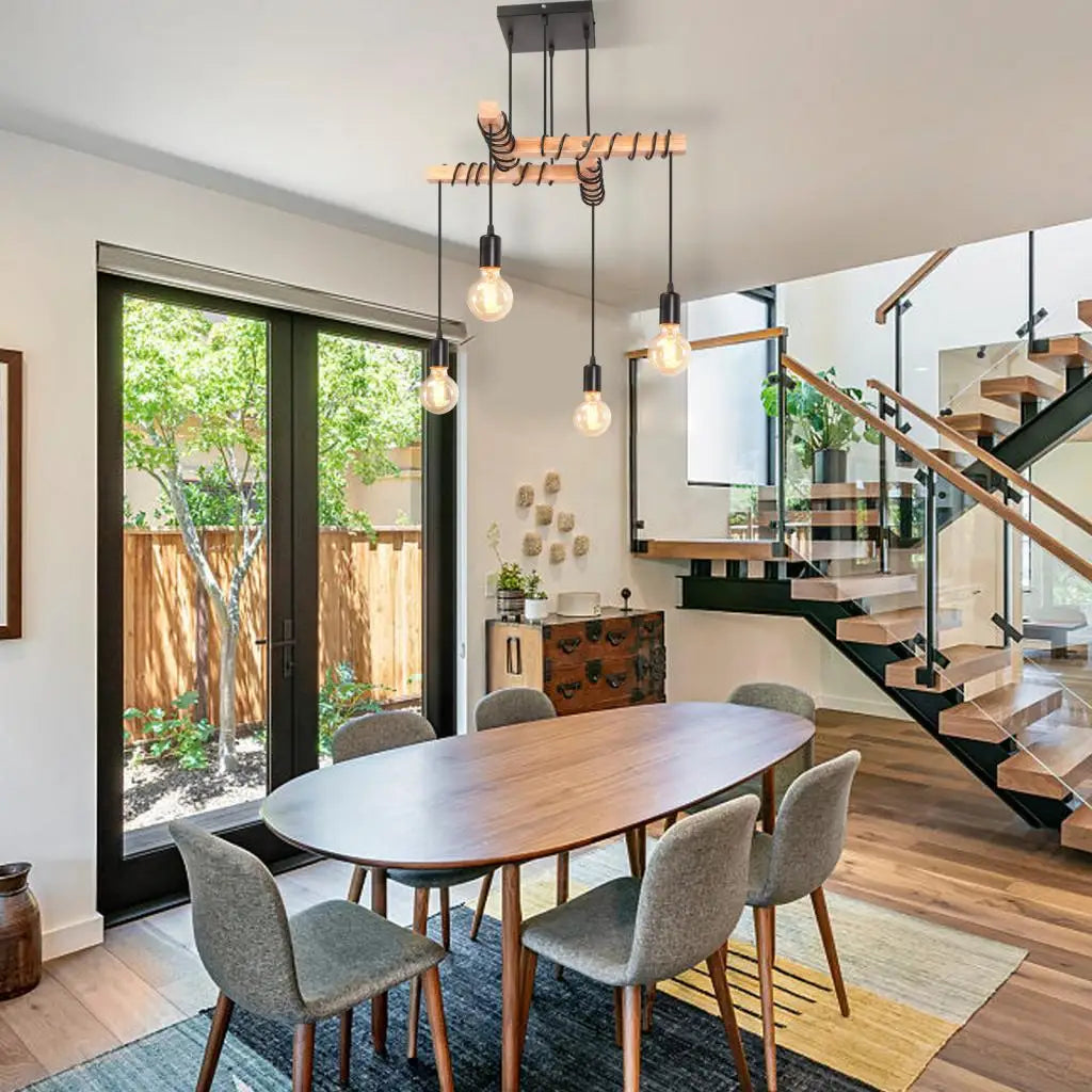 LuxeWood | Elegant Industrielt Lysarmatur