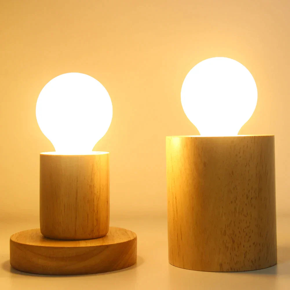HexaShine | Geometrisk Træbordlampe