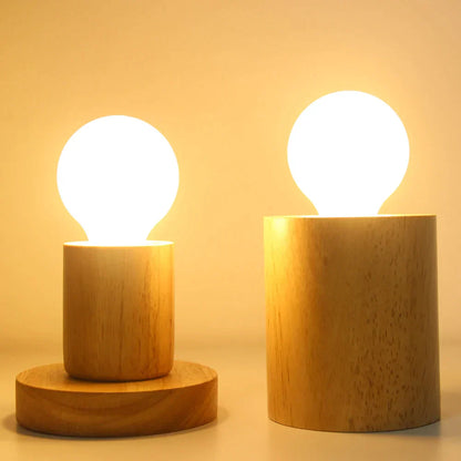 HexaShine | Geometrisk Træbordlampe