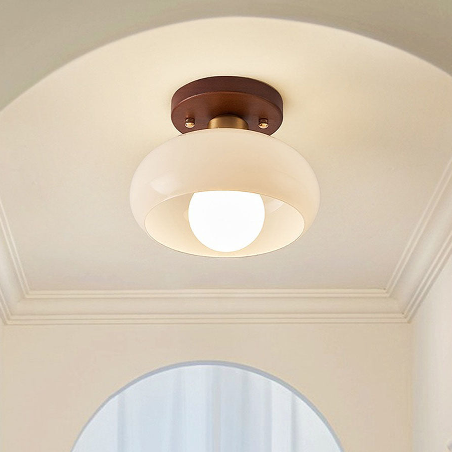 VintageGleam | Klassisk Hvid Loftlampe i Retro Stil