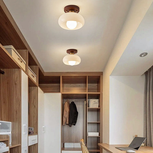 VintageGleam | Klassisk Hvid Loftlampe i Retro Stil