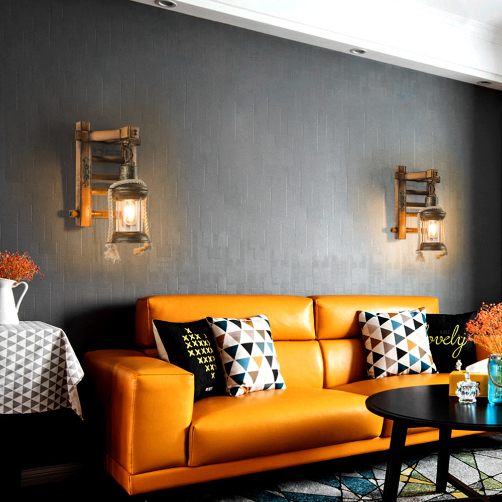 VintageKnot | Håndlavet Træ & Reb Lampe