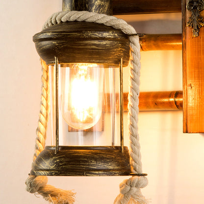 VintageKnot | Håndlavet Træ & Reb Lampe