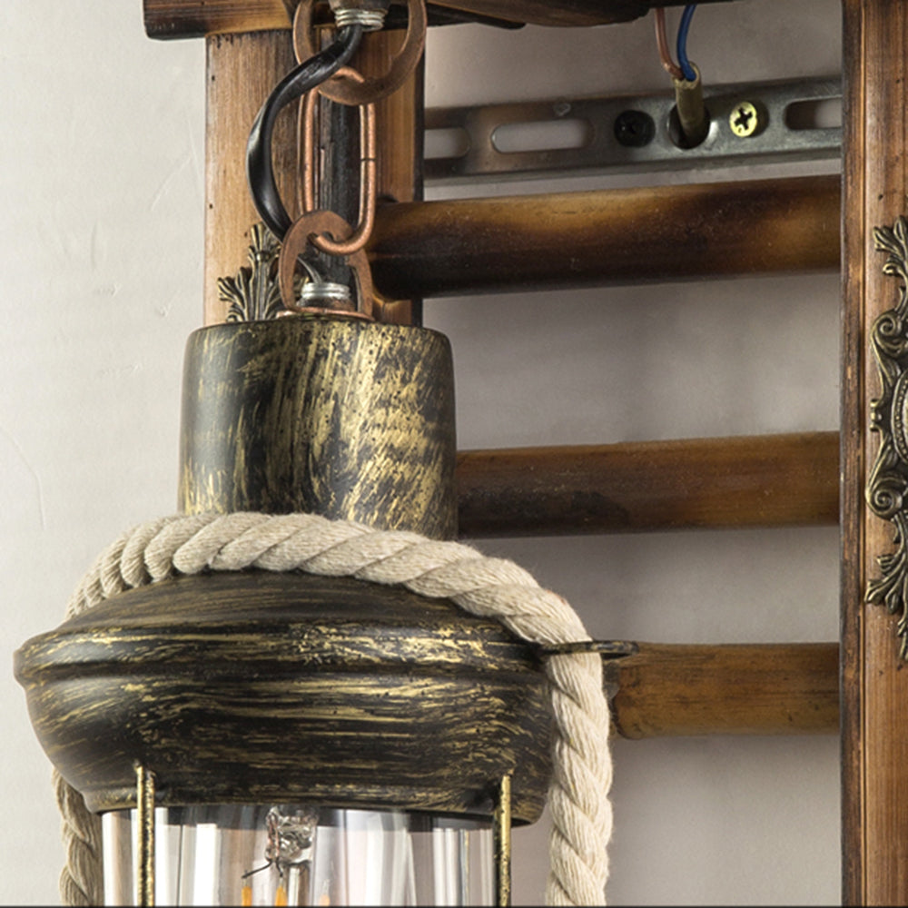 VintageKnot | Håndlavet Træ & Reb Lampe
