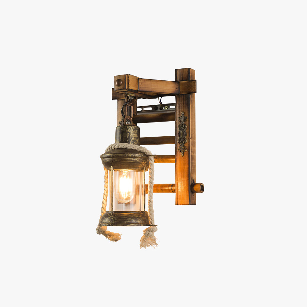 VintageKnot | Håndlavet Træ & Reb Lampe