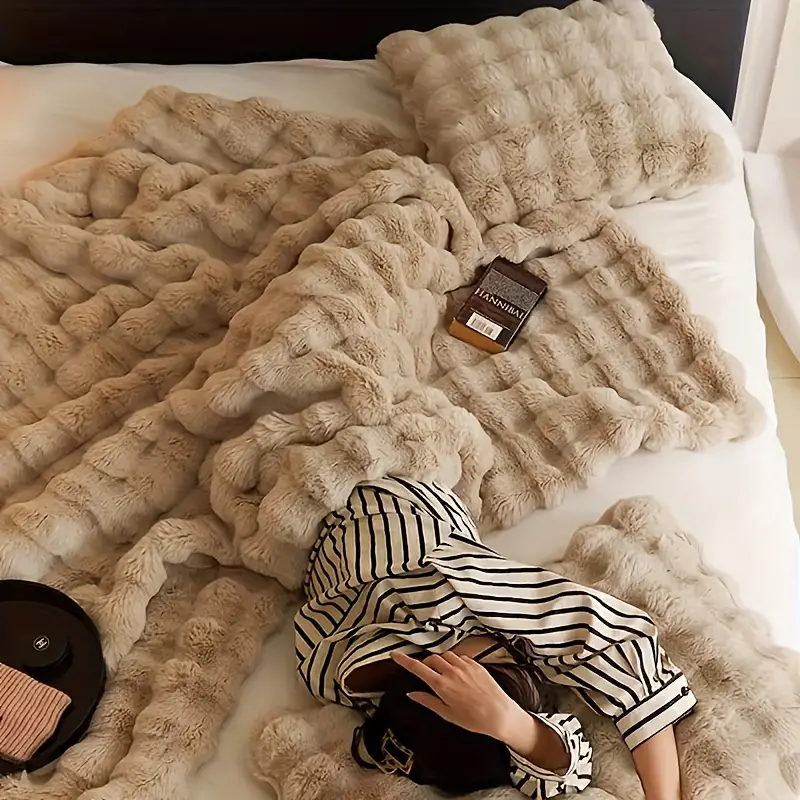 WaffleCloud | Blødt og behageligt tæppe med forstærket struktur