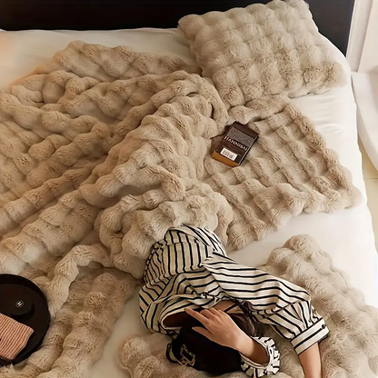 WaffleCloud | Blødt og behageligt tæppe med forstærket struktur