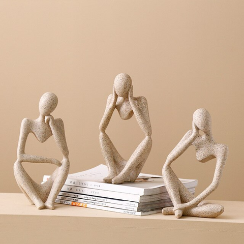 WonderSculpt | Abstrakt harpiksfigur til dekoration og kontor