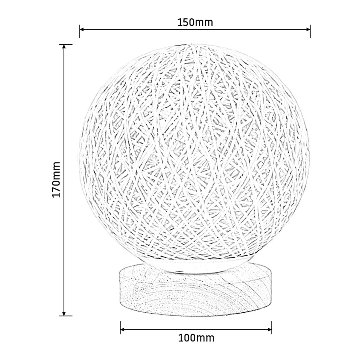 WovenLight | Naturlig Rattan Bordlampe