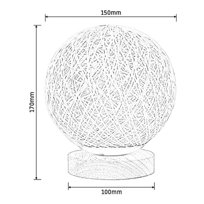 WovenLight | Naturlig Rattan Bordlampe
