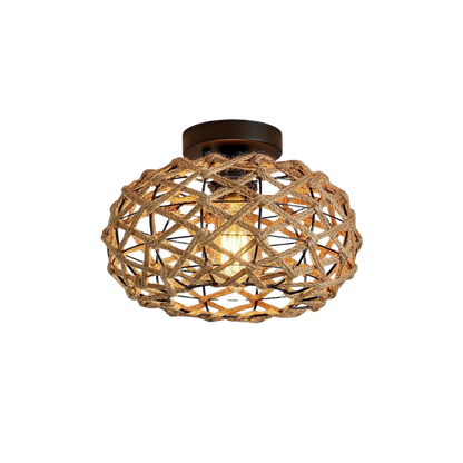 WovenWarmth | Rustikke Vævede Loftslamper