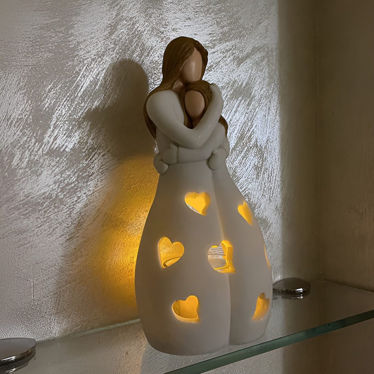 HeartGlow | Hjertevarmende Mor & Datter Statue Lampe