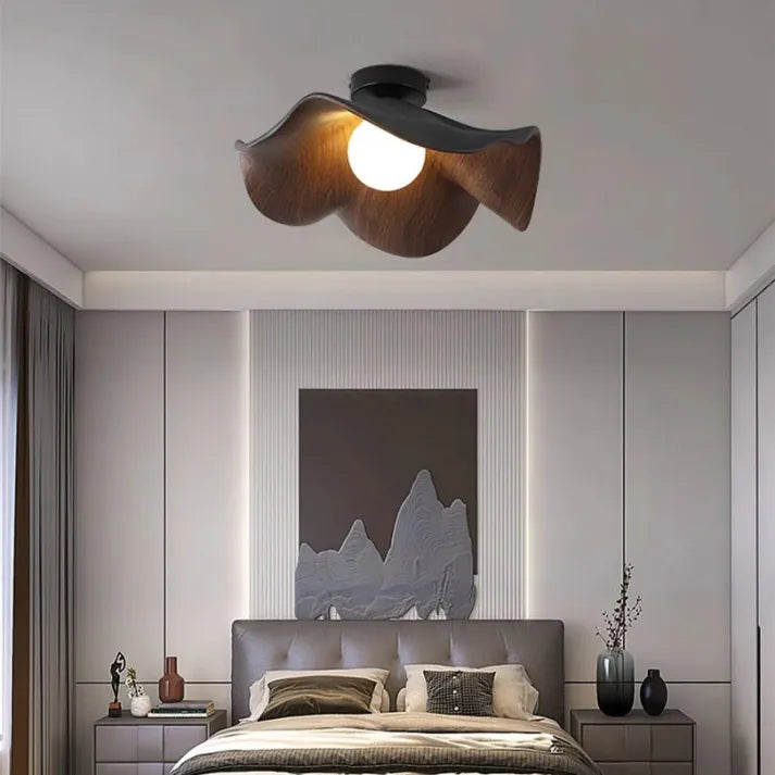ZenBloom | Unik Loftlampe i Naturmaterialer