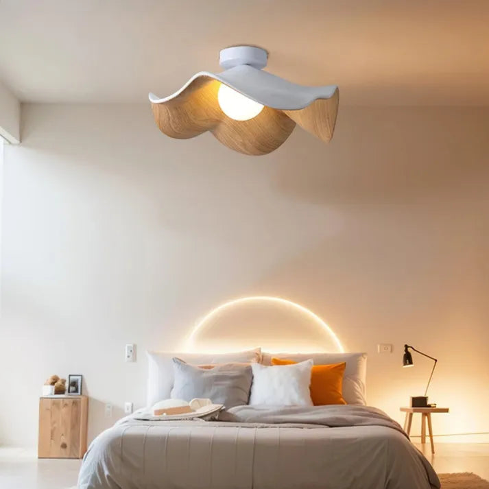 ZenBloom | Unik Loftlampe i Naturmaterialer