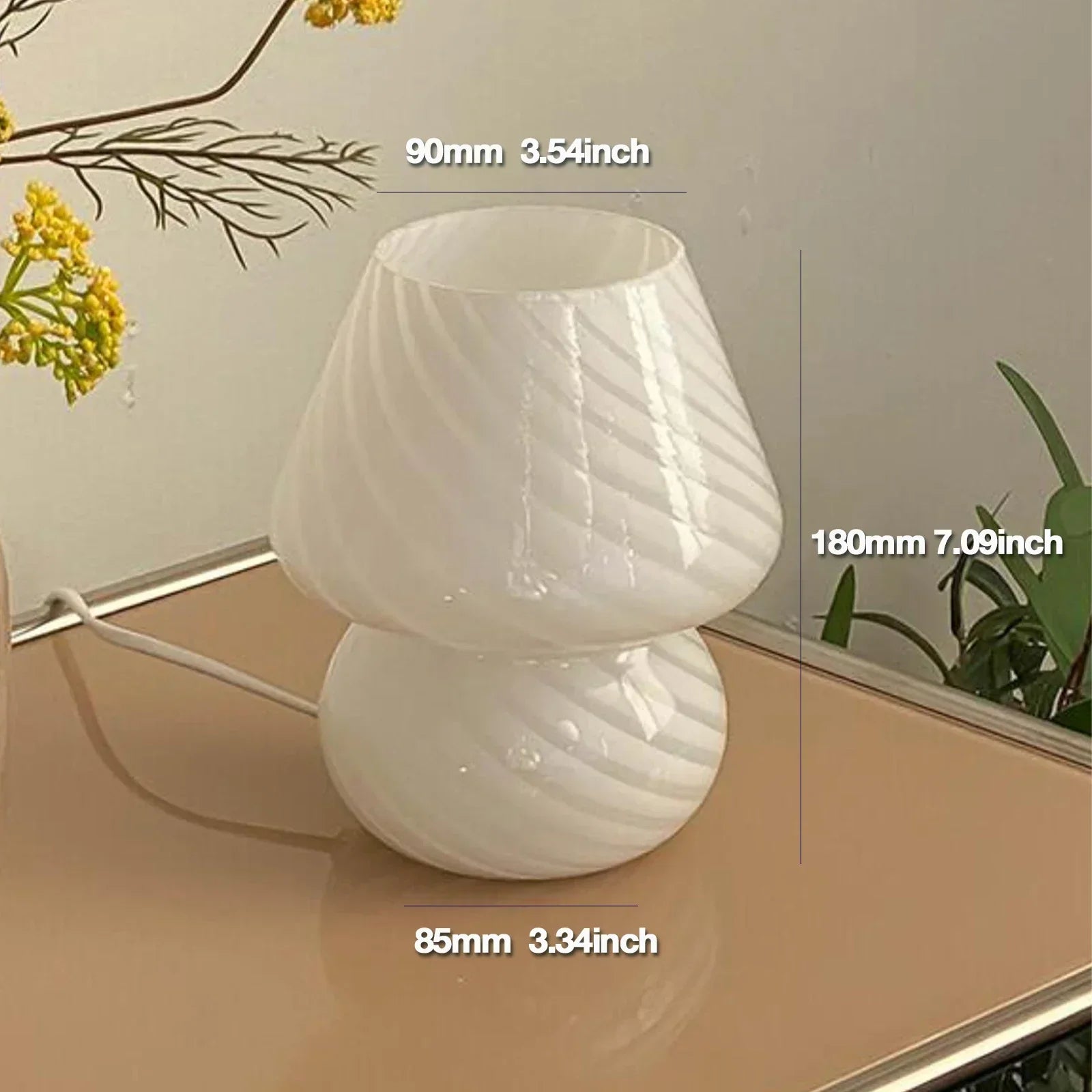 ZenMush | Minimalistisk Stribet Glaslampe