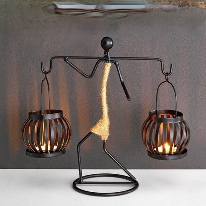 ZenithAura | Retro & Elegant Mand Lysestage