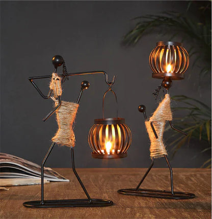 ZenithAura | Retro & Elegant Mand Lysestage