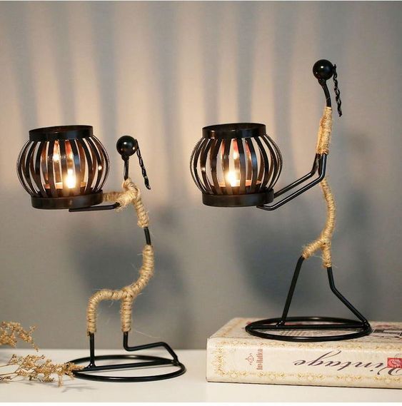 ZenithAura | Retro & Elegant Mand Lysestage