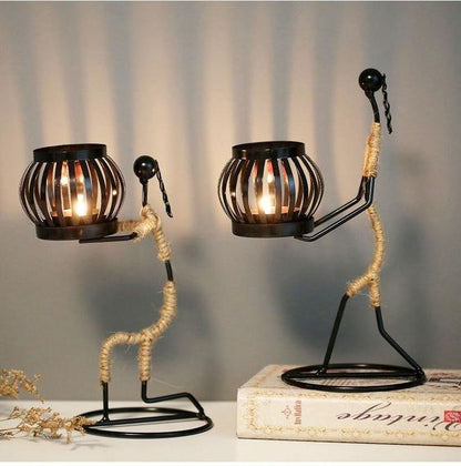 ZenithAura | Retro & Elegant Mand Lysestage