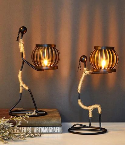 ZenithAura | Retro & Elegant Mand Lysestage