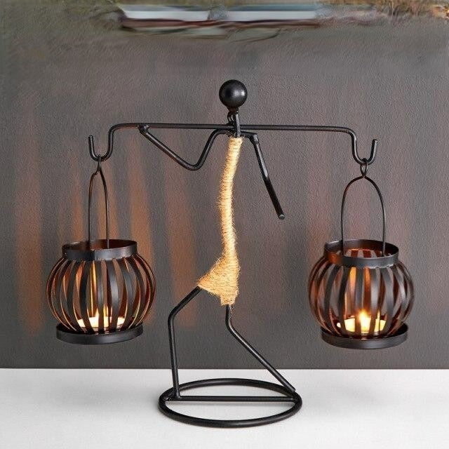 ZenithAura | Retro & Elegant Mand Lysestage