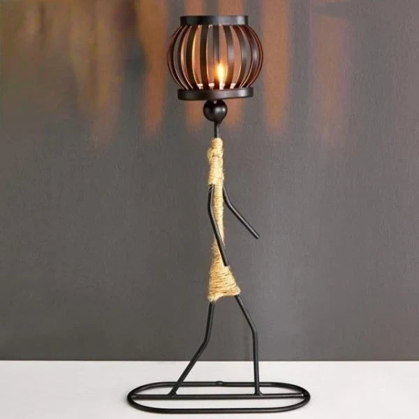 ZenithAura | Retro & Elegant Mand Lysestage