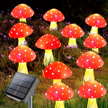 SolaraGarden™ | Moderne & Elegante Solcelle Svampe Lamper | 3 + 3 GRATIS