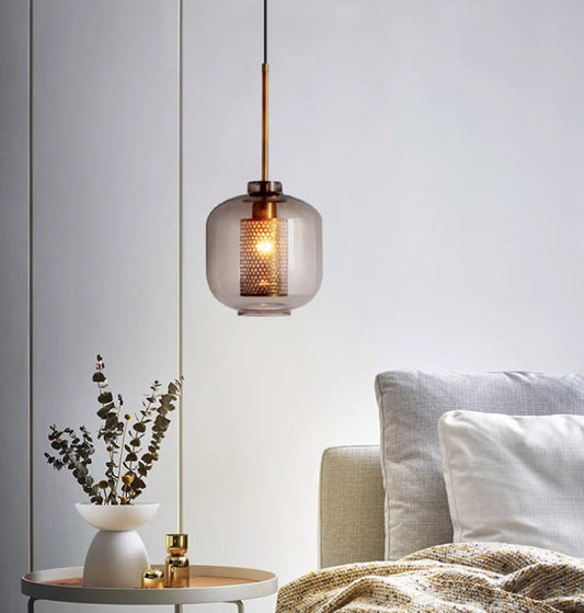 LumiGuld| Elegant Glasloftlampe med Blomsterdesign