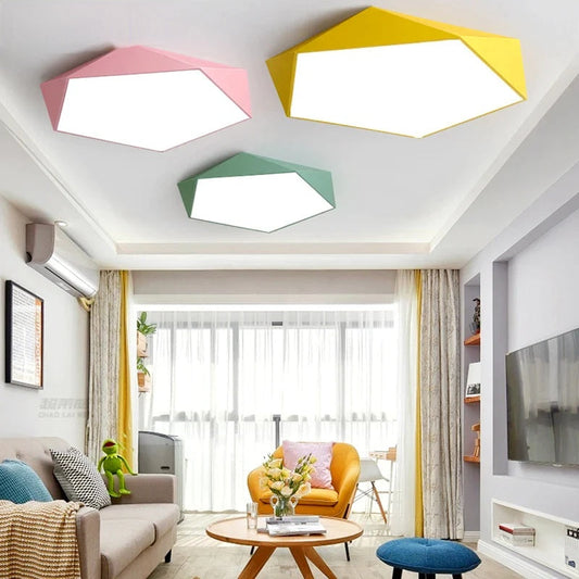 PastelLuxe | Modern Polygonal Loftlampe