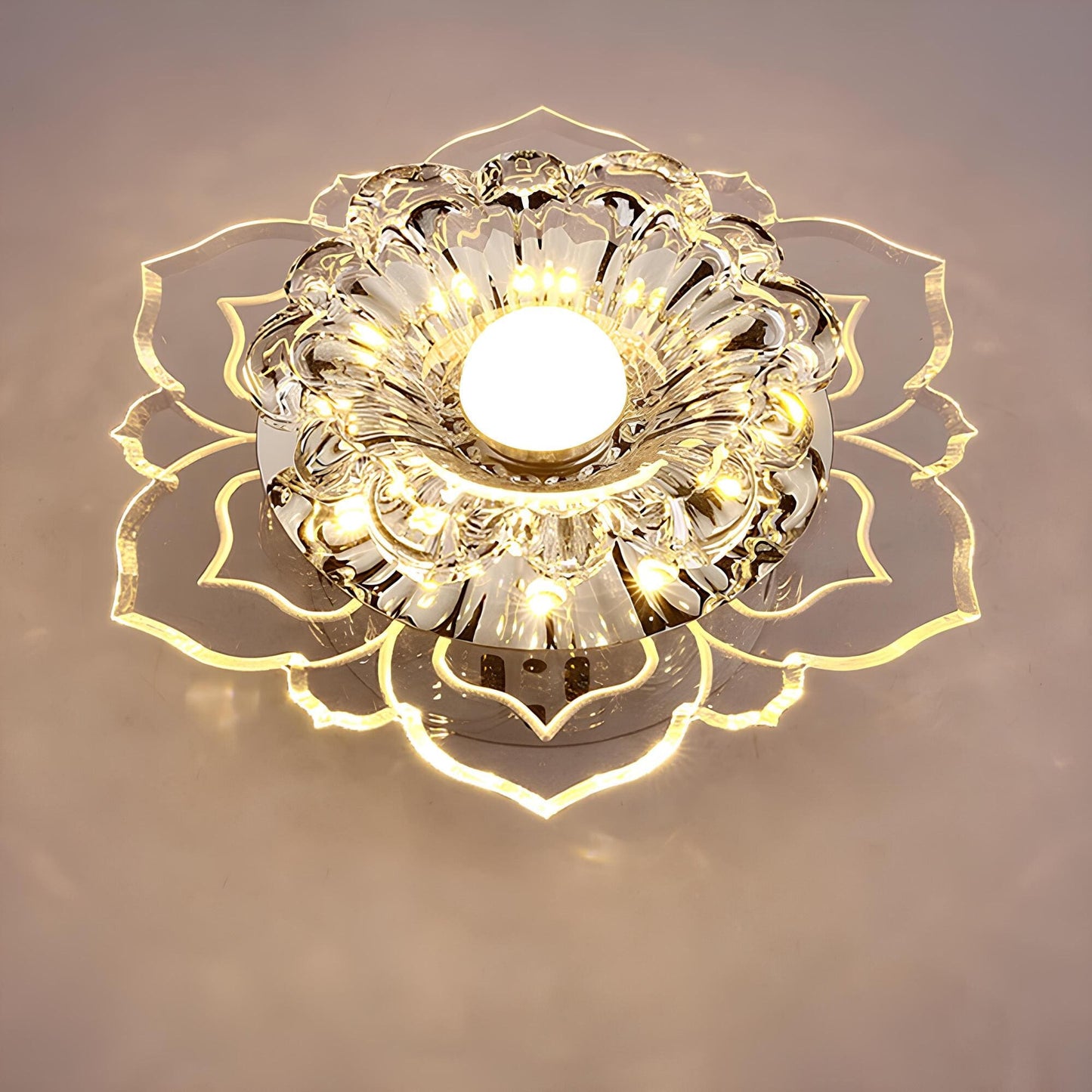 RadiantBloom | Crystal Floral Loftlampe