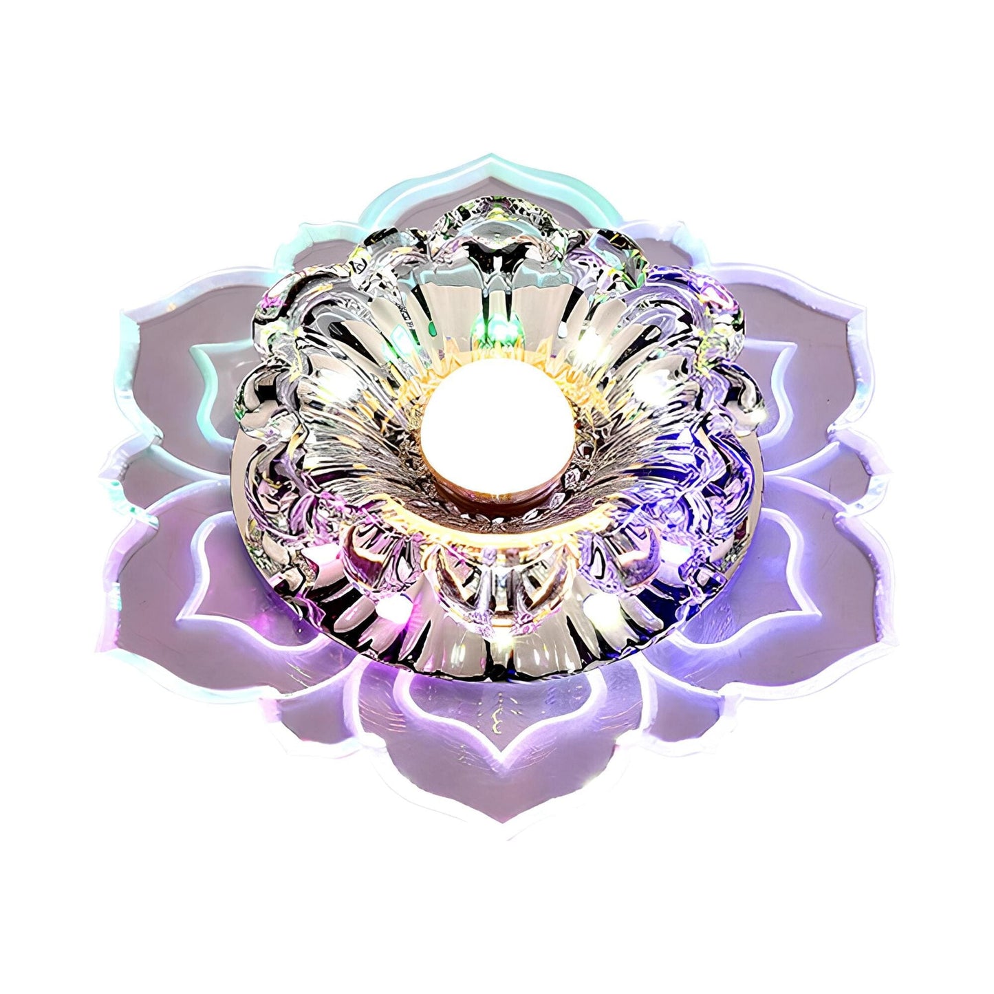 RadiantBloom | Crystal Floral Loftlampe