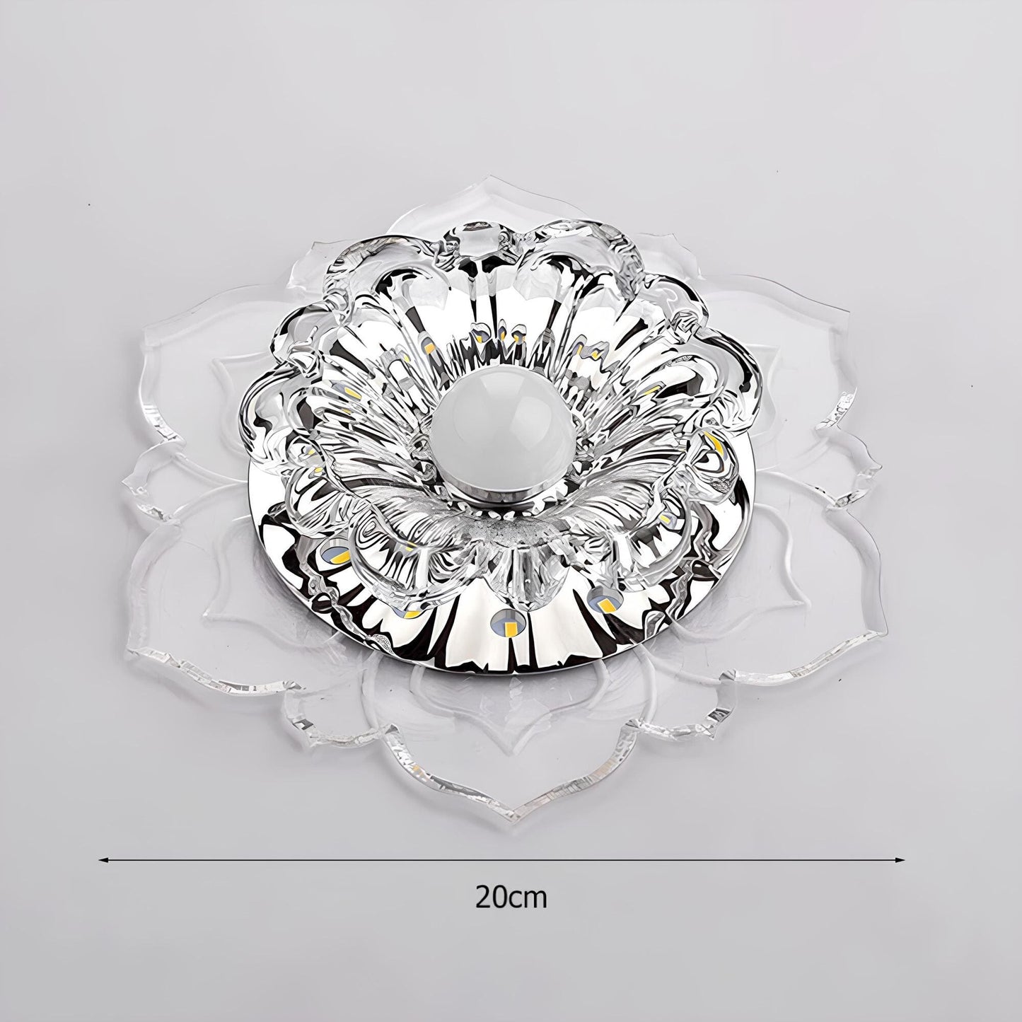 RadiantBloom | Crystal Floral Loftlampe