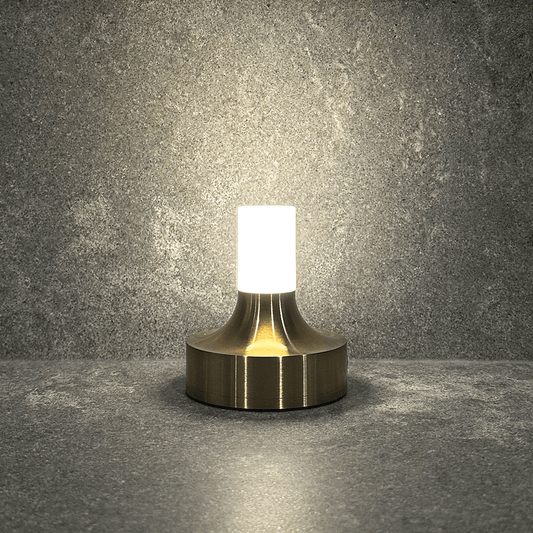 GlowForge | Elegant Messing Bordlampe