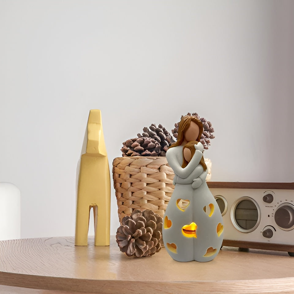 HeartGlow | Hjertevarmende Mor & Datter Statue Lampe