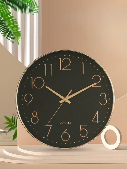 QuartzClock | Elegant Sort Væglampe